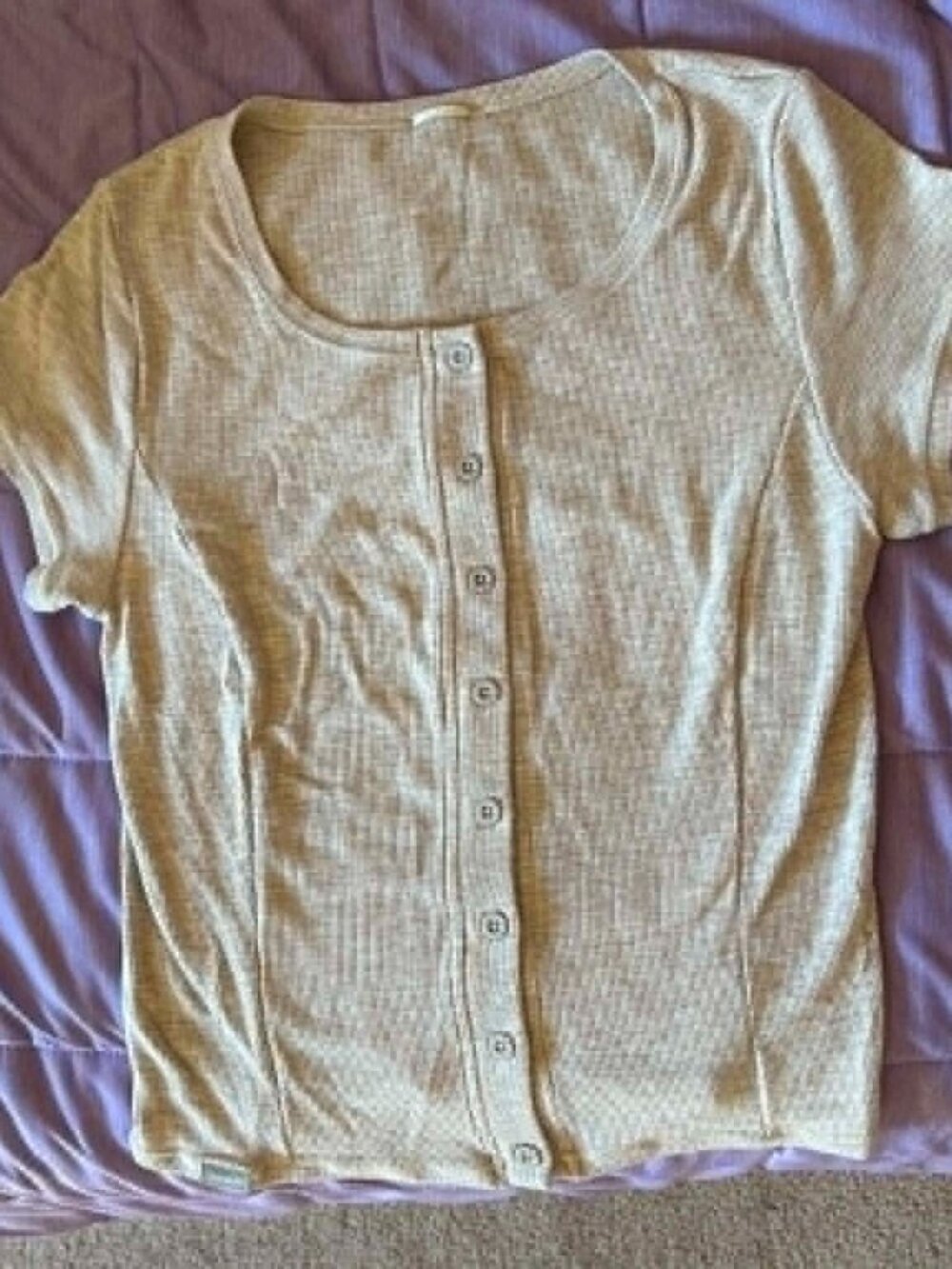 Mellow™ Rib Mid Short Sleeve Cardigan - Picture 3 of 3